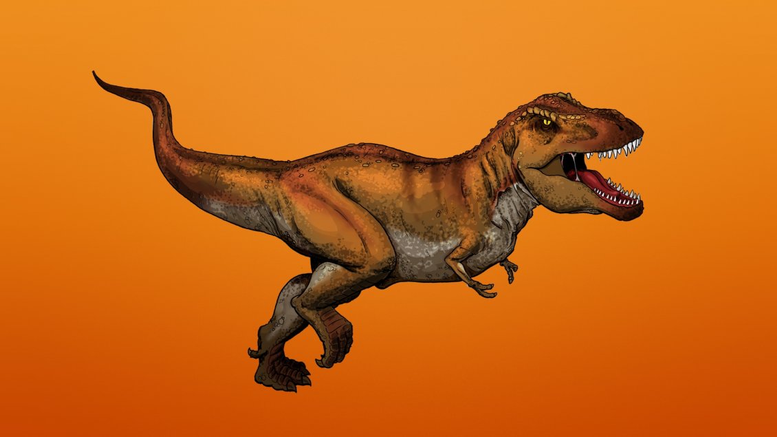 Download Wallpaper Painting with tyrannosaurus Rex