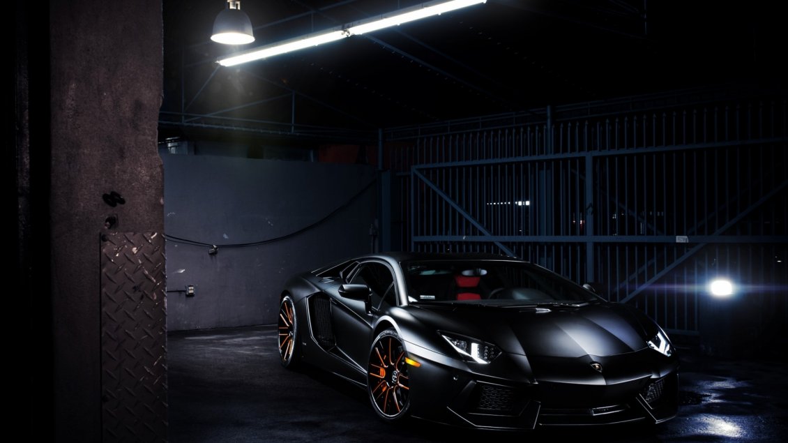 Download Wallpaper Black Lamborghini Aventador LP 700-4