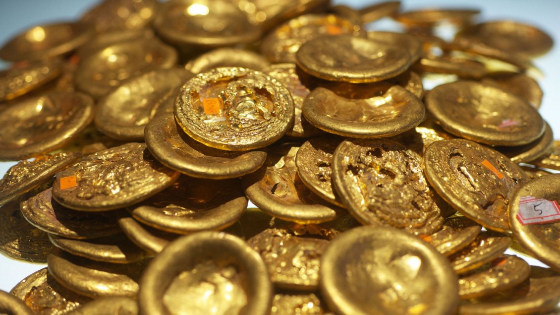 Download Wallpaper Chinese Gold Coins - Old Coins Wallpaper