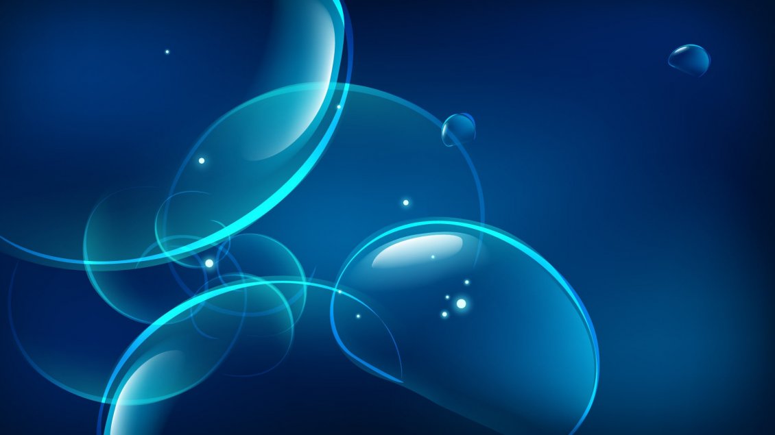 Download Wallpaper Abstract blue wallpaper with big bubbles