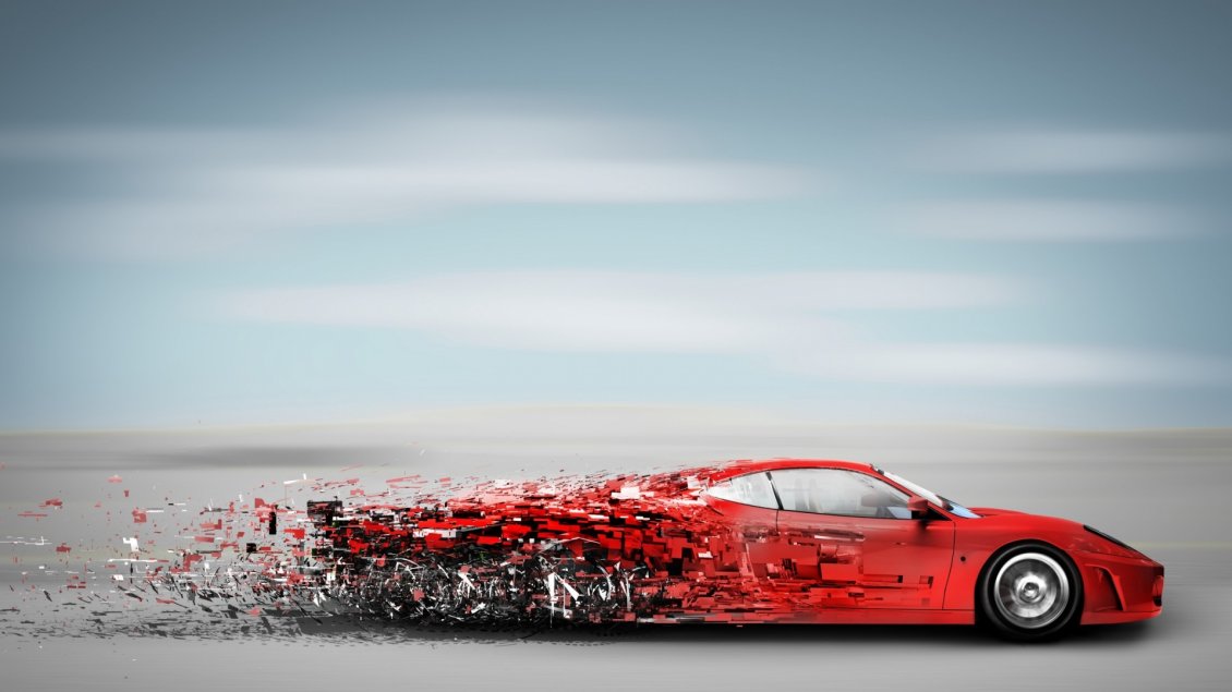 Download Wallpaper Abstract red speedy car - Sport car wallpaper