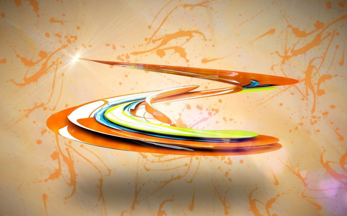 Download Wallpaper Shiny colorful paint swirl - 3D wallpaper