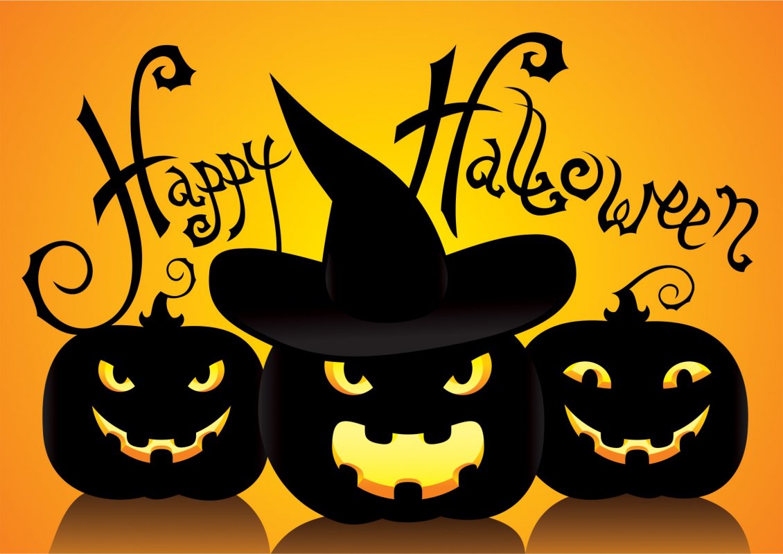 Download Wallpaper Funny pumpkins - Happy Halloween