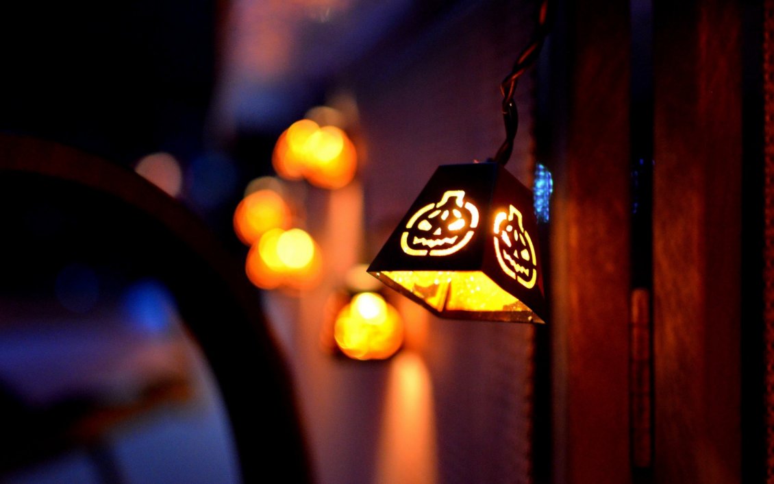 Download Wallpaper Pumpkin candle - Happy Halloween night