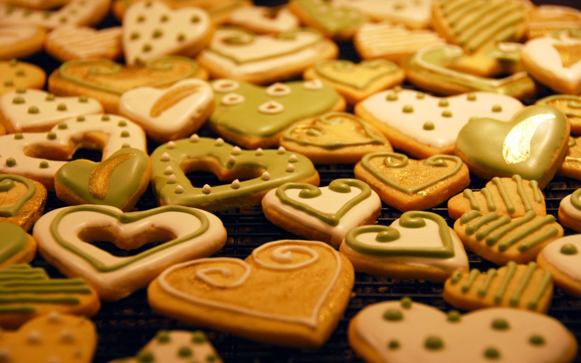 Download Wallpaper Sweet hearts - cookies with cinnamon