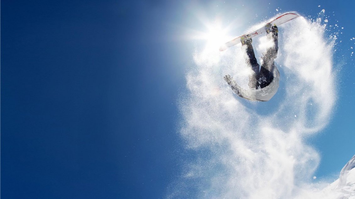 Download Wallpaper Wonderful snowboarding jumps in a sunny winter day