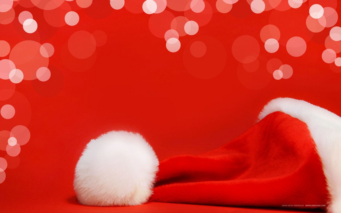 Download Wallpaper Red Christmas hat - Santa Claus and presents