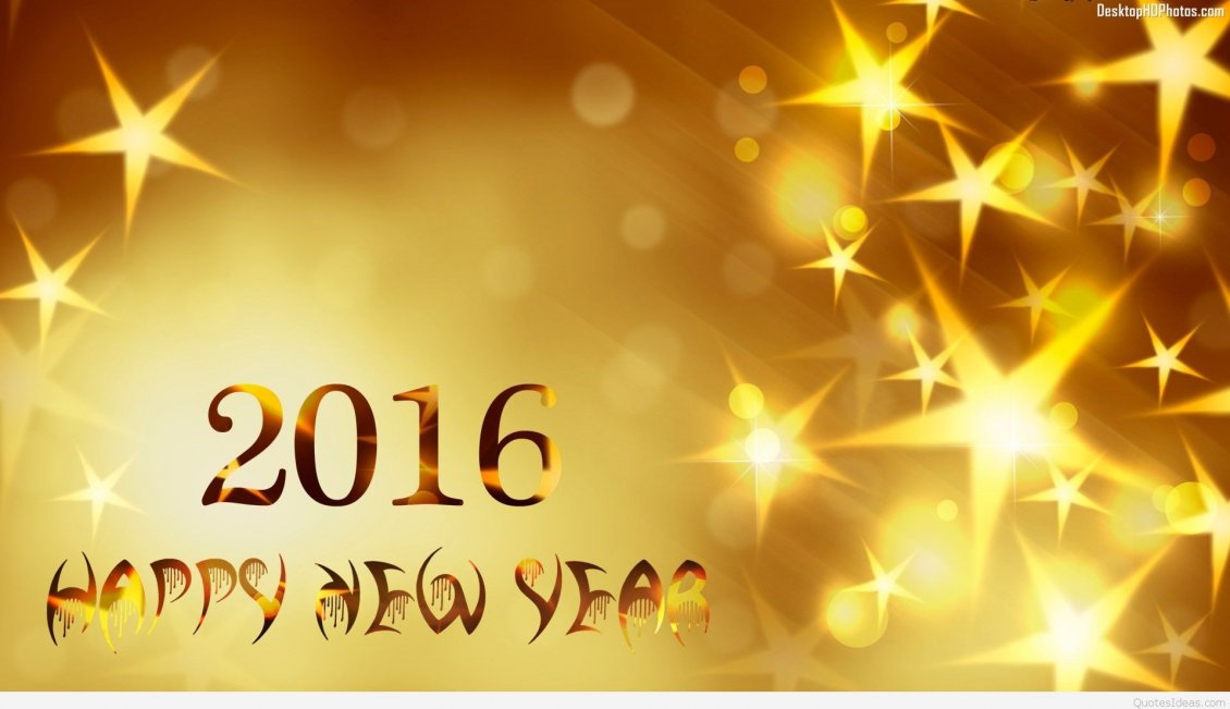 Download Wallpaper Golden year 2016 - Happy New Year