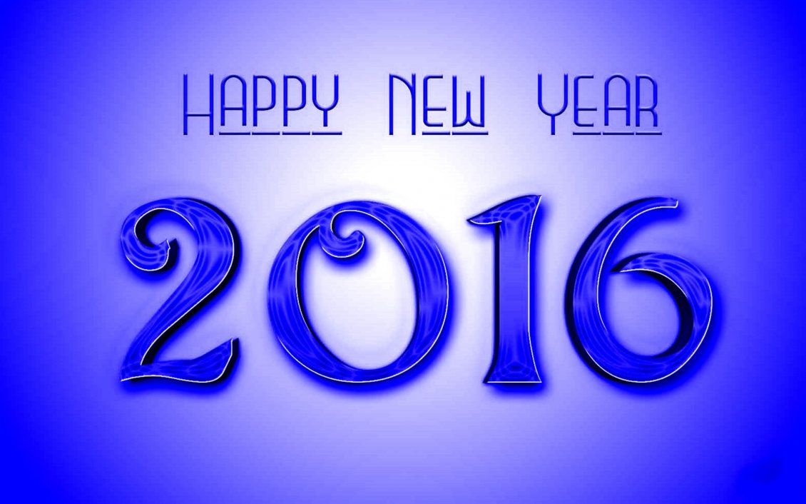Download Wallpaper Blue wallpaper - Happy New Year 2016