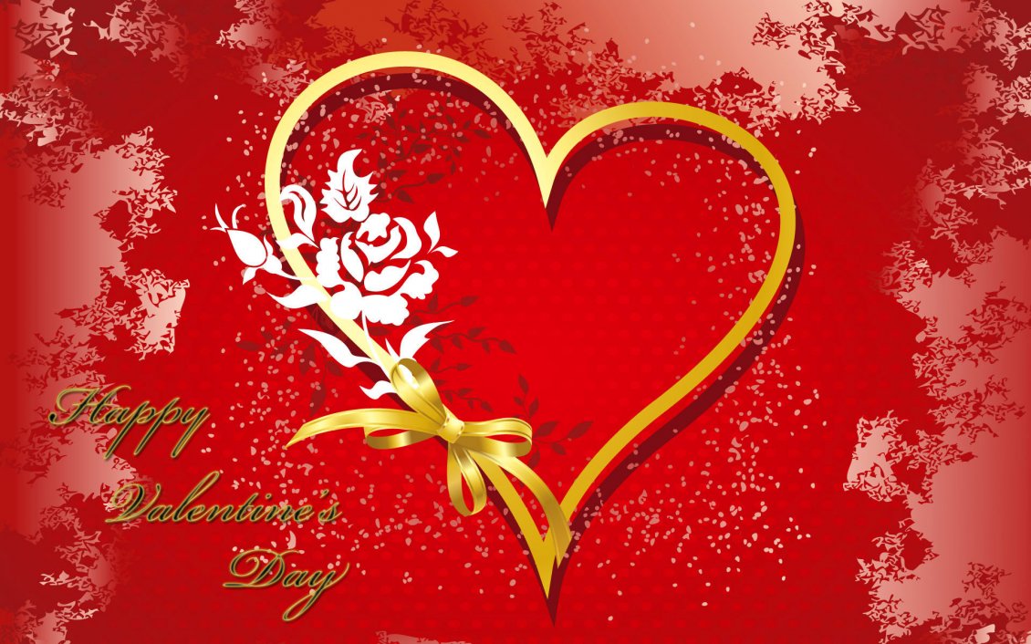 Download Wallpaper Happy Valentine's Day 2016 - heart and flowers
