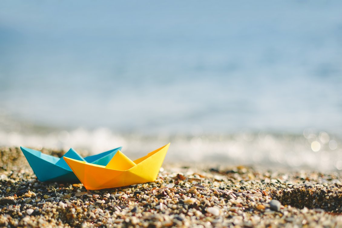 Download Wallpaper Paper boat ready to go on the ocean - HD summer wallpaper