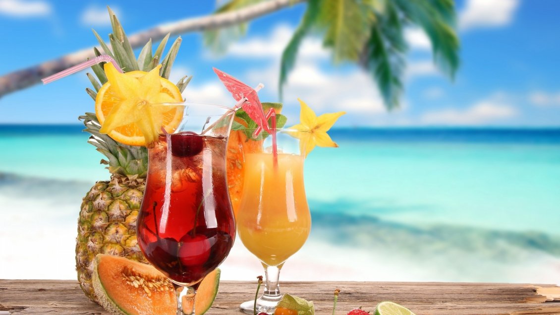 Download Wallpaper Delicious cocktail fruits - summer time