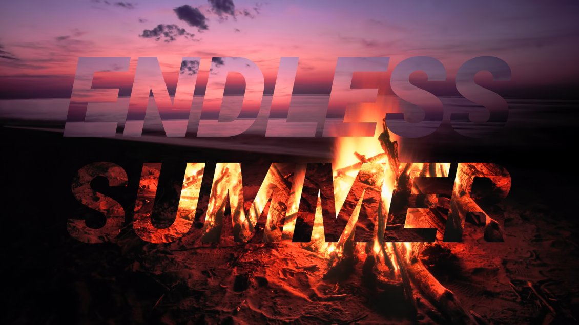 Download Wallpaper Bonfire on the beach - Endless summer