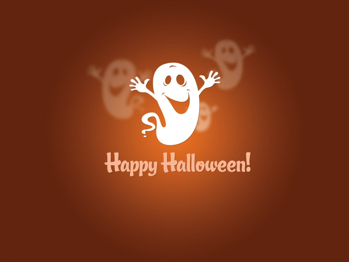 Download Wallpaper Funny ghost in the Halloween night