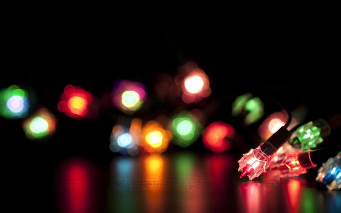 Download Wallpaper Macro Christmas lights - Magic night of the year