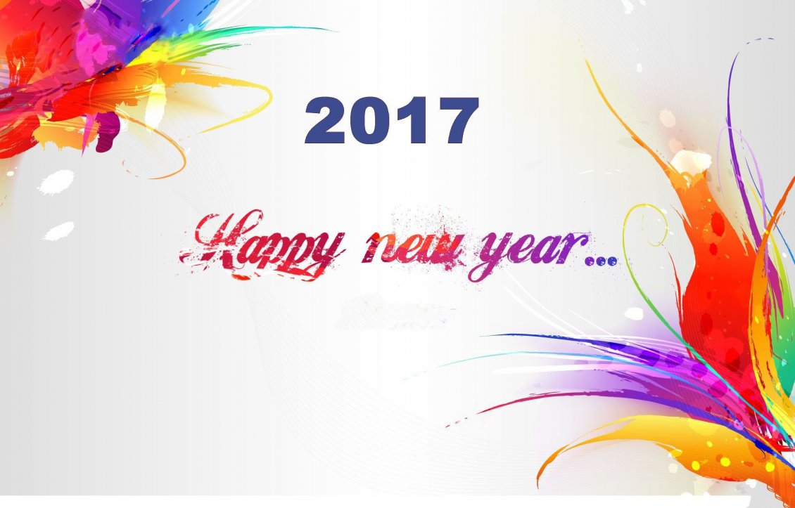 Download Wallpaper Colorful wallpaper - Happy New Year 2017