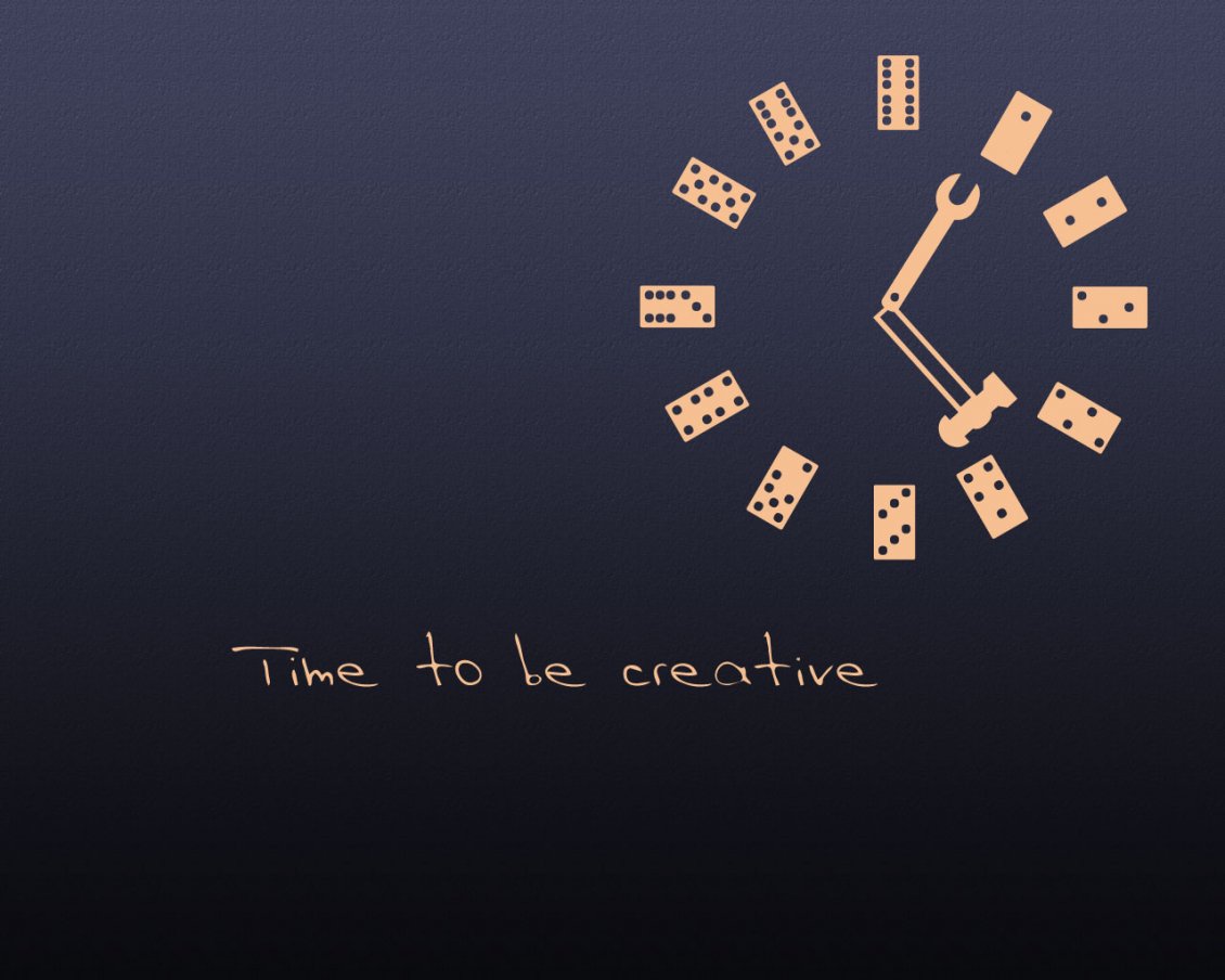 Download Wallpaper Domino clock - time to be creative