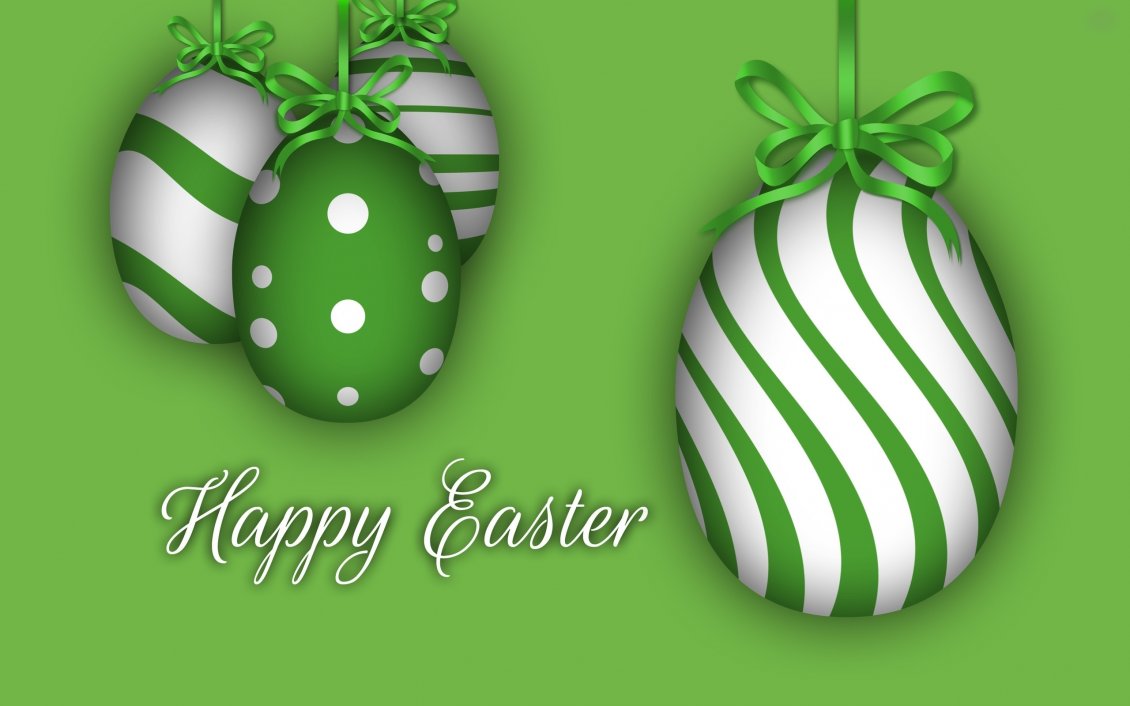 Download Wallpaper Happy Easter 2017 - Green Chocolate eggs