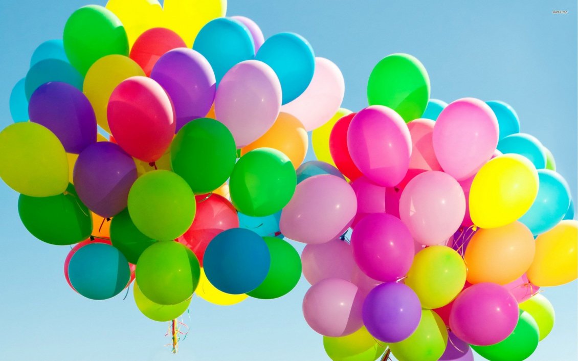 Download Wallpaper Wonderful rainbow made from colorful balloons - HD wallpaper