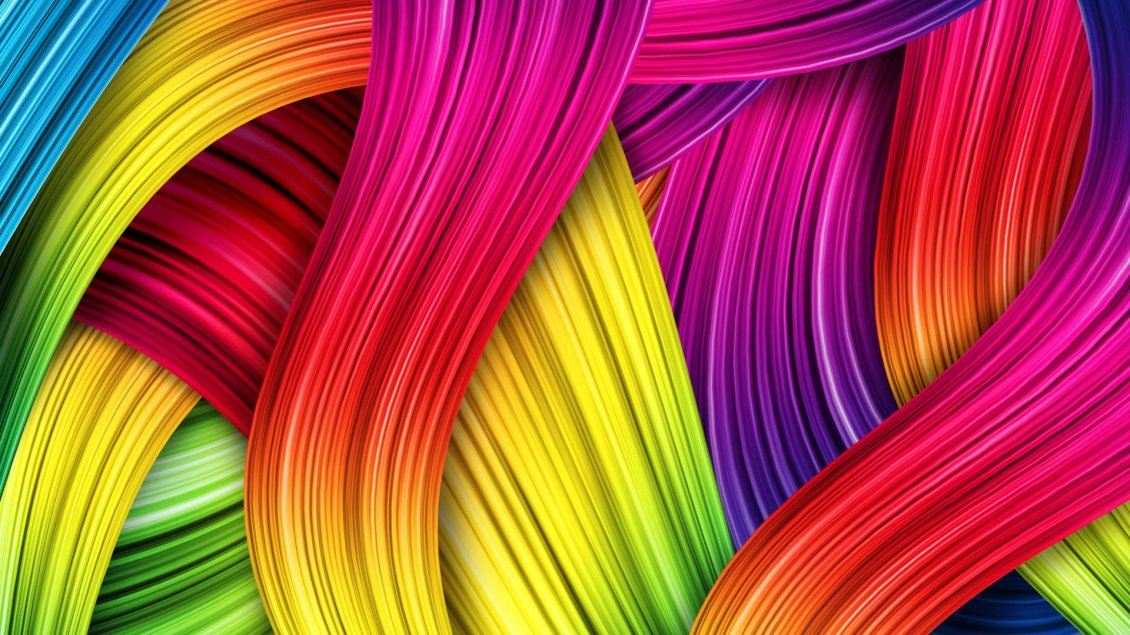 Download Wallpaper Colorful hair on the wall - Creative wallpaper