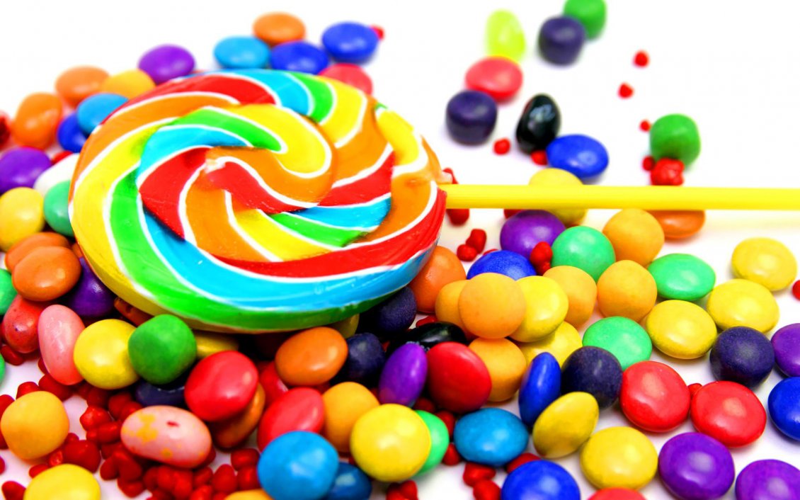 Download Wallpaper Lots of delicious colorful candies - Children love sweets