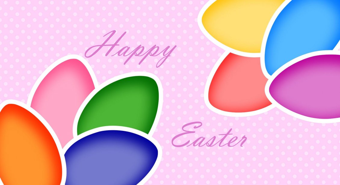 Download Wallpaper Happy Easter Holiday - Colorful paper eggs