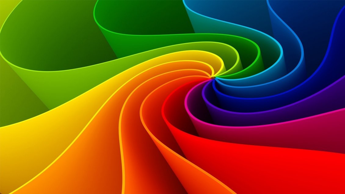 Download Wallpaper Rainbow paper shapes - HD wonderful wallpaper