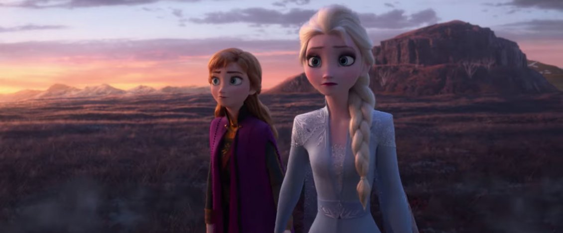 Download Wallpaper Two sisters - Ana and Elsa in Frozen 2 - Animation movie