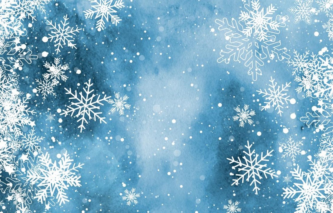 Download Wallpaper Wonderful blue background full with snowflakes - Winter time