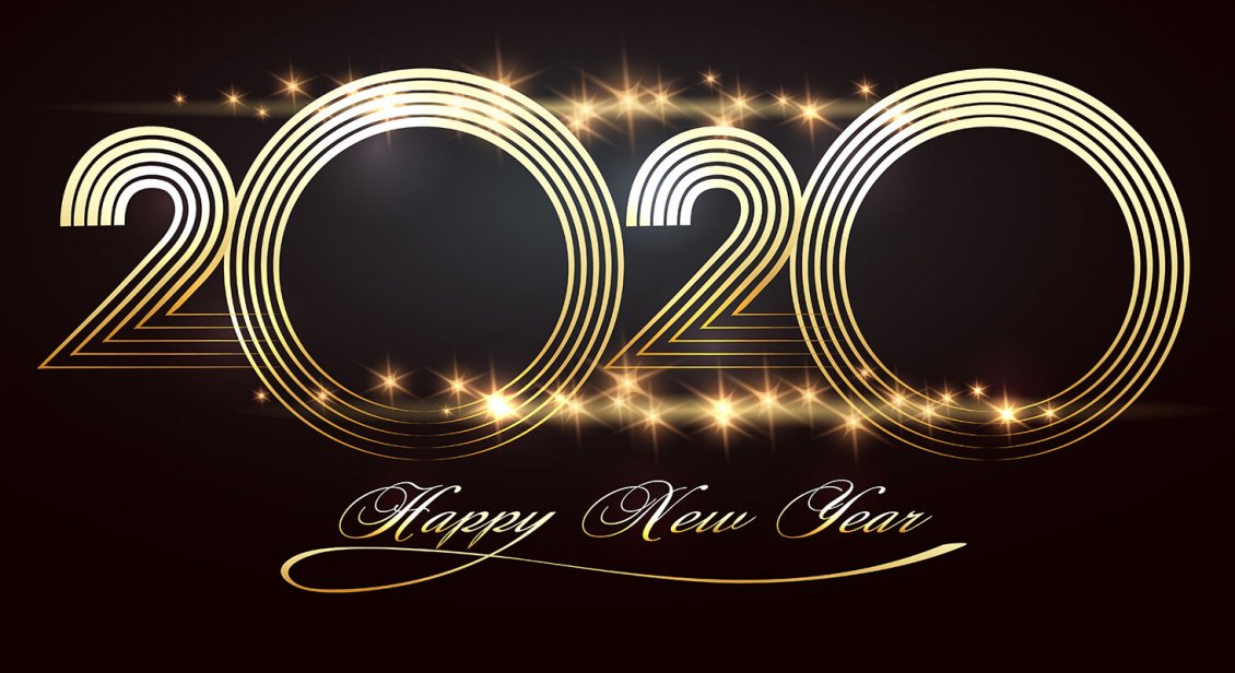 Download Wallpaper Big zero from the New Year 2020 - Party night time