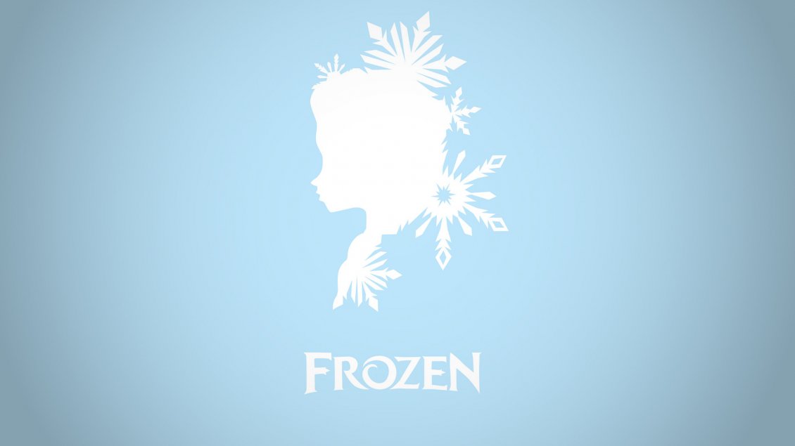 Download Wallpaper White portrait Elsa from Frozen - Blue wallpaper