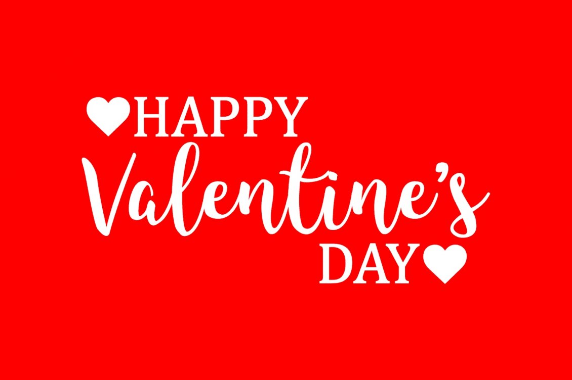 Download Wallpaper Happy Valentines Day - White hearts on red background