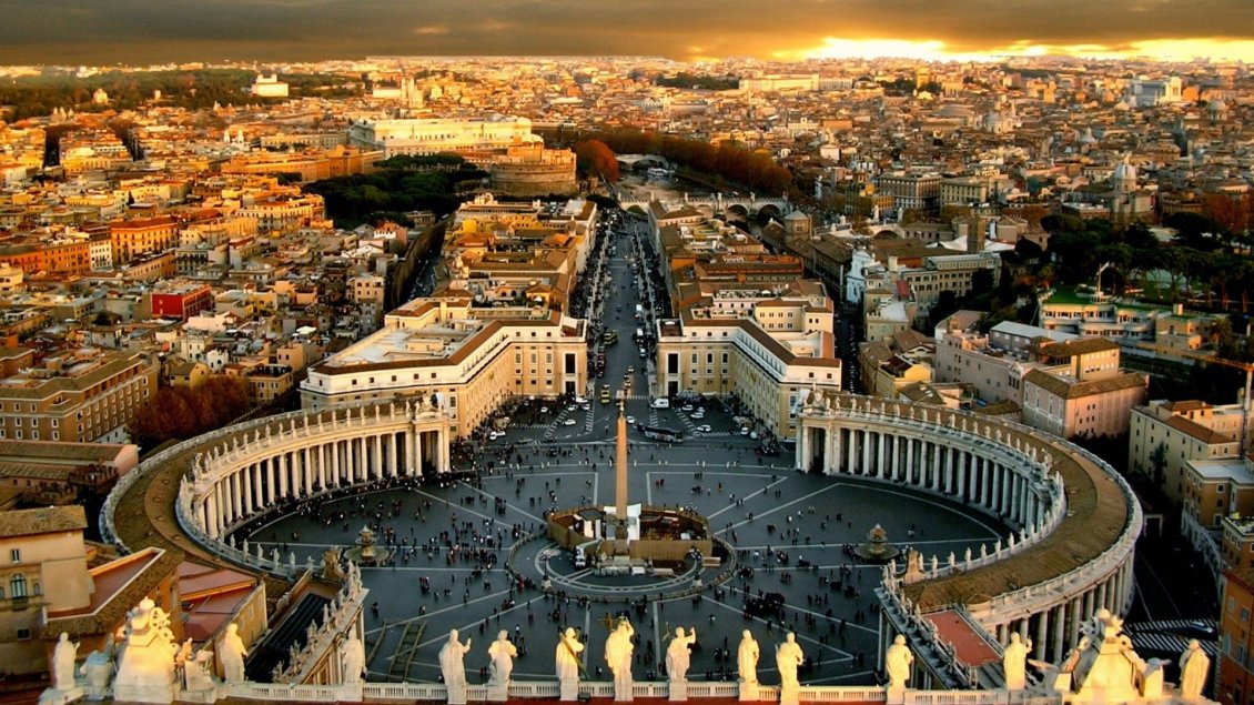 Download Wallpaper Saint Peter's Square Vatican City Italy country- Visit place