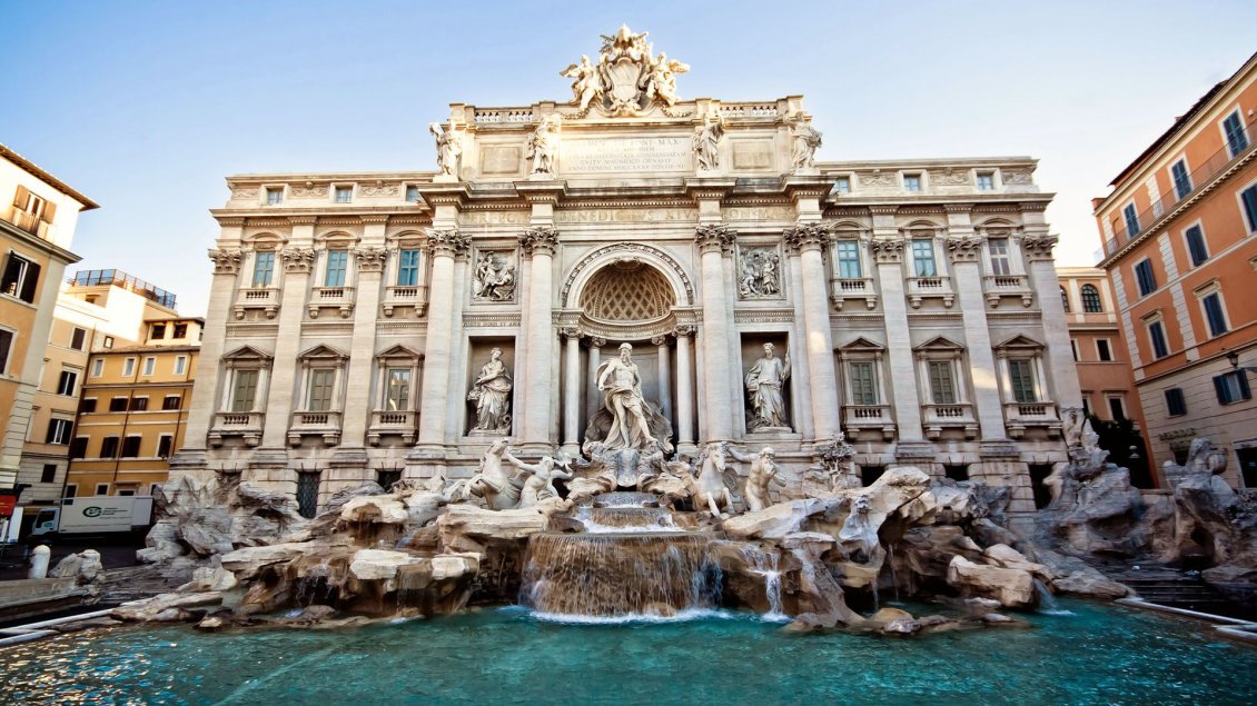 Download Wallpaper Wonderful Fountain in Italy - Romantic holiday for lovers