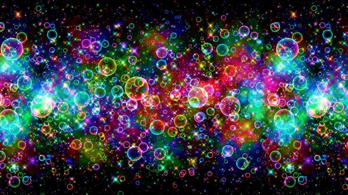 Download Wallpaper Bubbles on the wall - Soap and water magic design