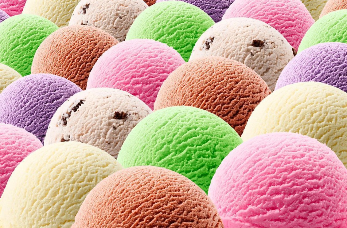 Download Wallpaper Delicious ice cream globes - Many different flavours fruit