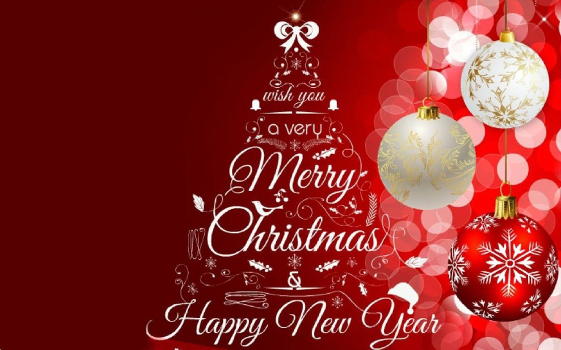 Download Wallpaper Wish you a Merry Christmas and a Happy New Year