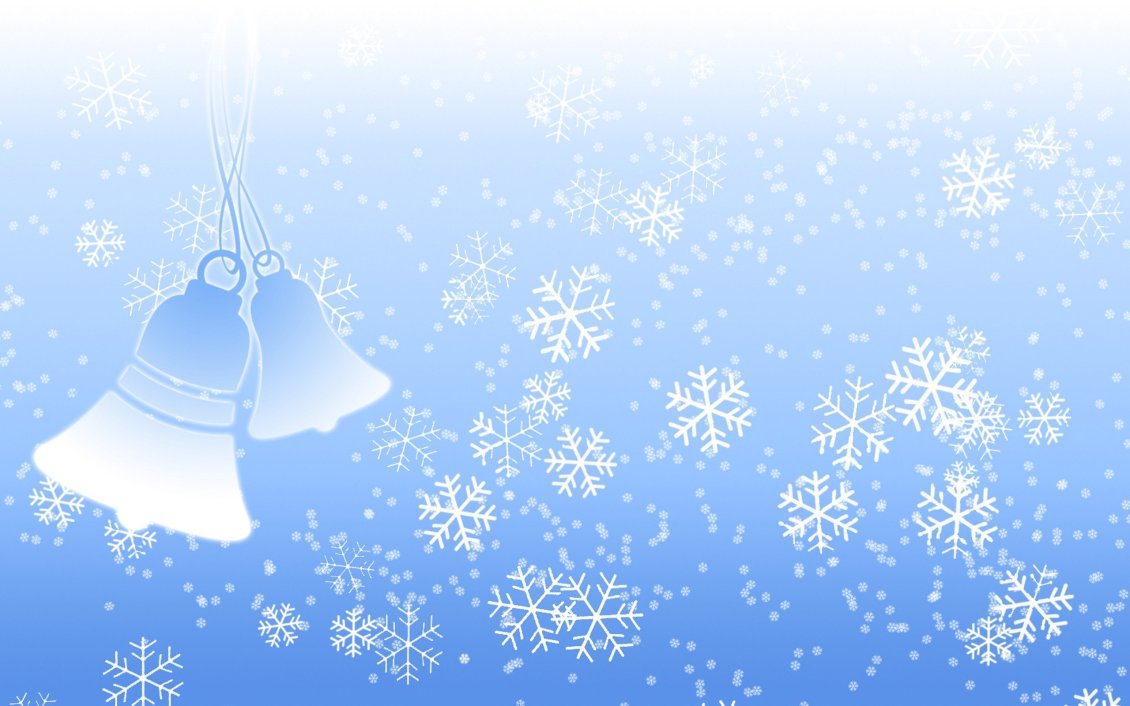 Download Wallpaper Big snowflakes on the blue sky - Winter season