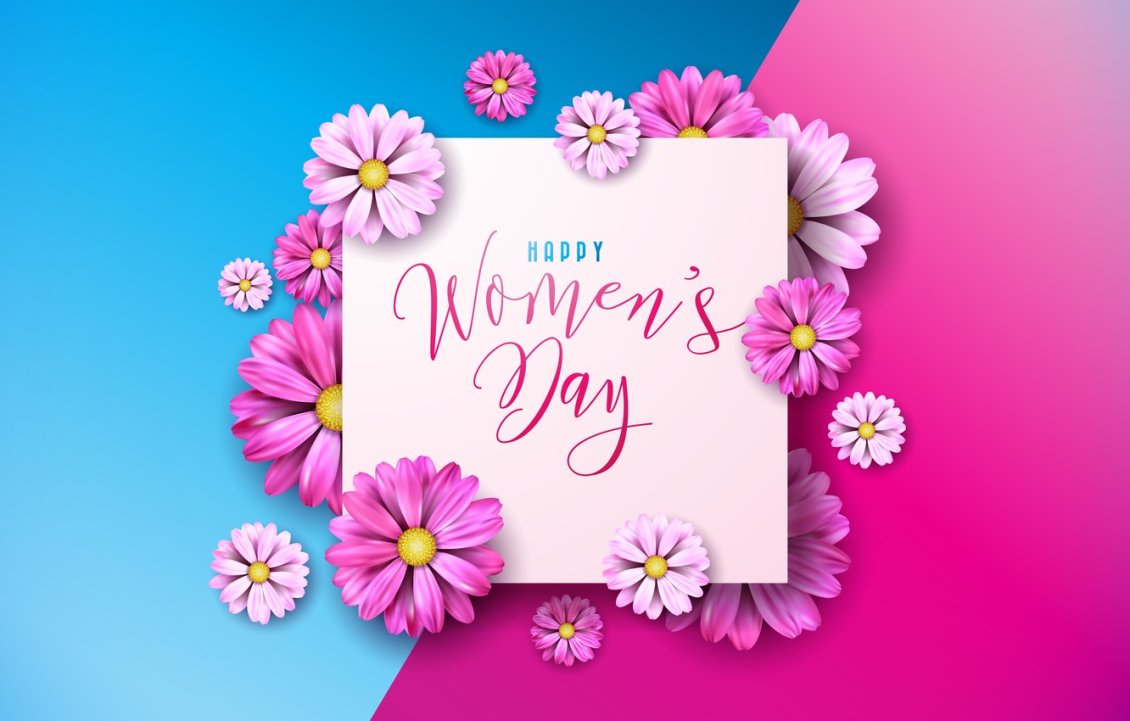 Download Wallpaper Happy Women Day - Flowers and love in the world