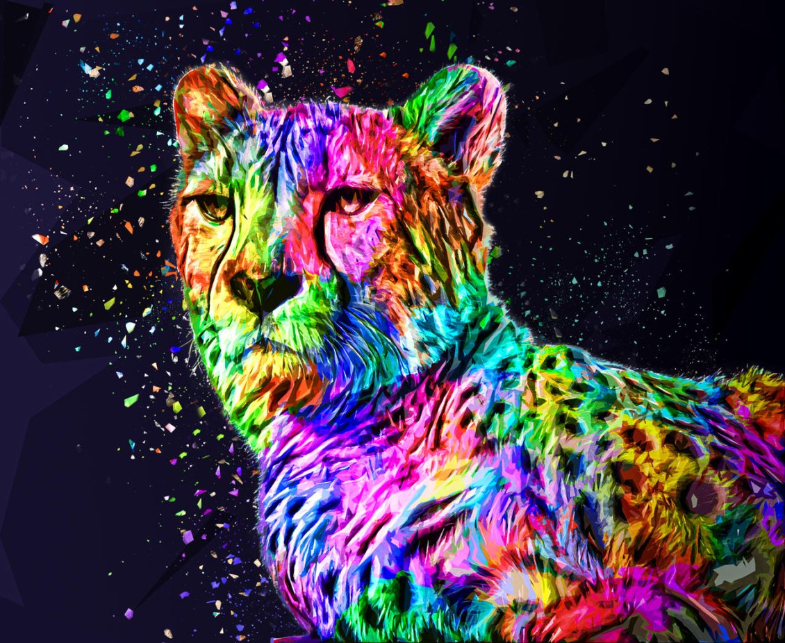 Download Wallpaper Beautiful wild animal - Abstract art design tiger