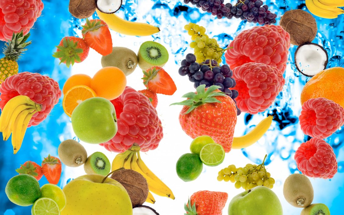 Download Wallpaper Lots of delicious fruits vitamin shake drink