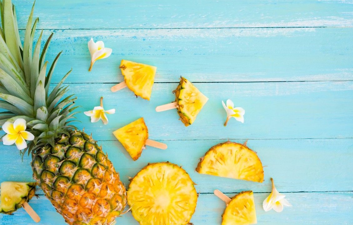 Download Wallpaper Pineapple fruit ice-cream slice - HD wallpaper