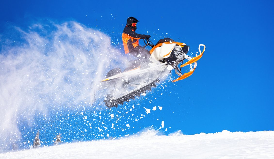 Download Wallpaper Wonderful jump with sky jet moto - winter sports time