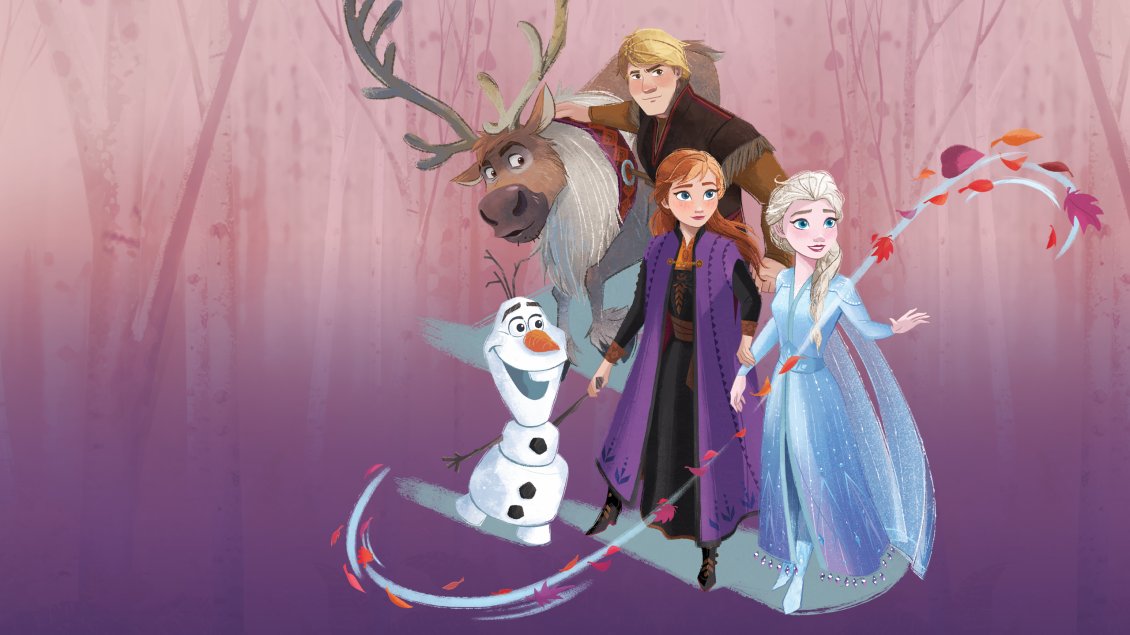 Download Wallpaper Frozen characters - Ana, Elsa, Olaf - animation movie