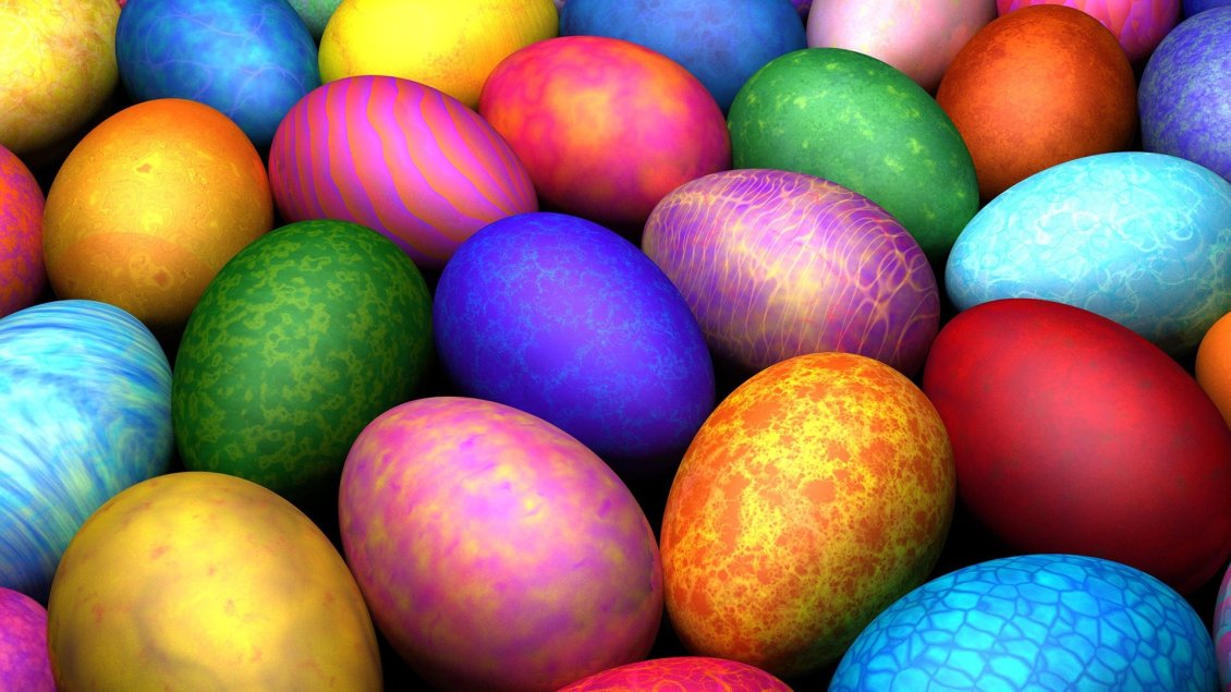 Download Wallpaper Background full with colorful Easter eggs