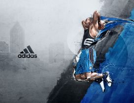 Adidas liquid slam dunk creative sports wallpaper