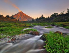 Active volcano - Philippines landscape