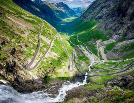 Awesome and spectacular road : Trollstigen, Norway