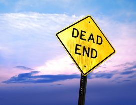 Road sign with dead end