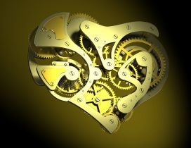 Heart made ​​from metal parts